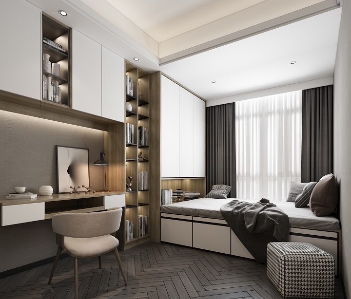 實木家具榻榻米定制效果圖