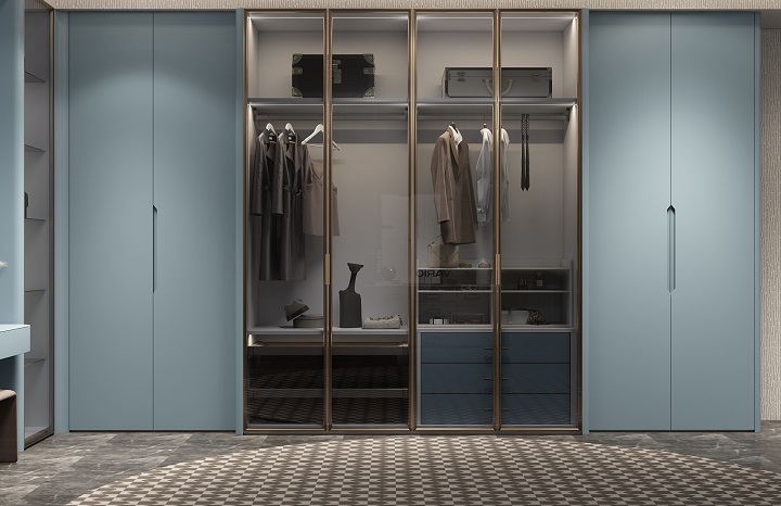 淡藍(lán)色衣柜圖片