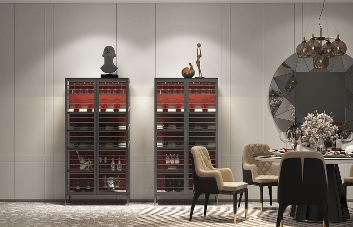 現代風格金屬酒柜圖片